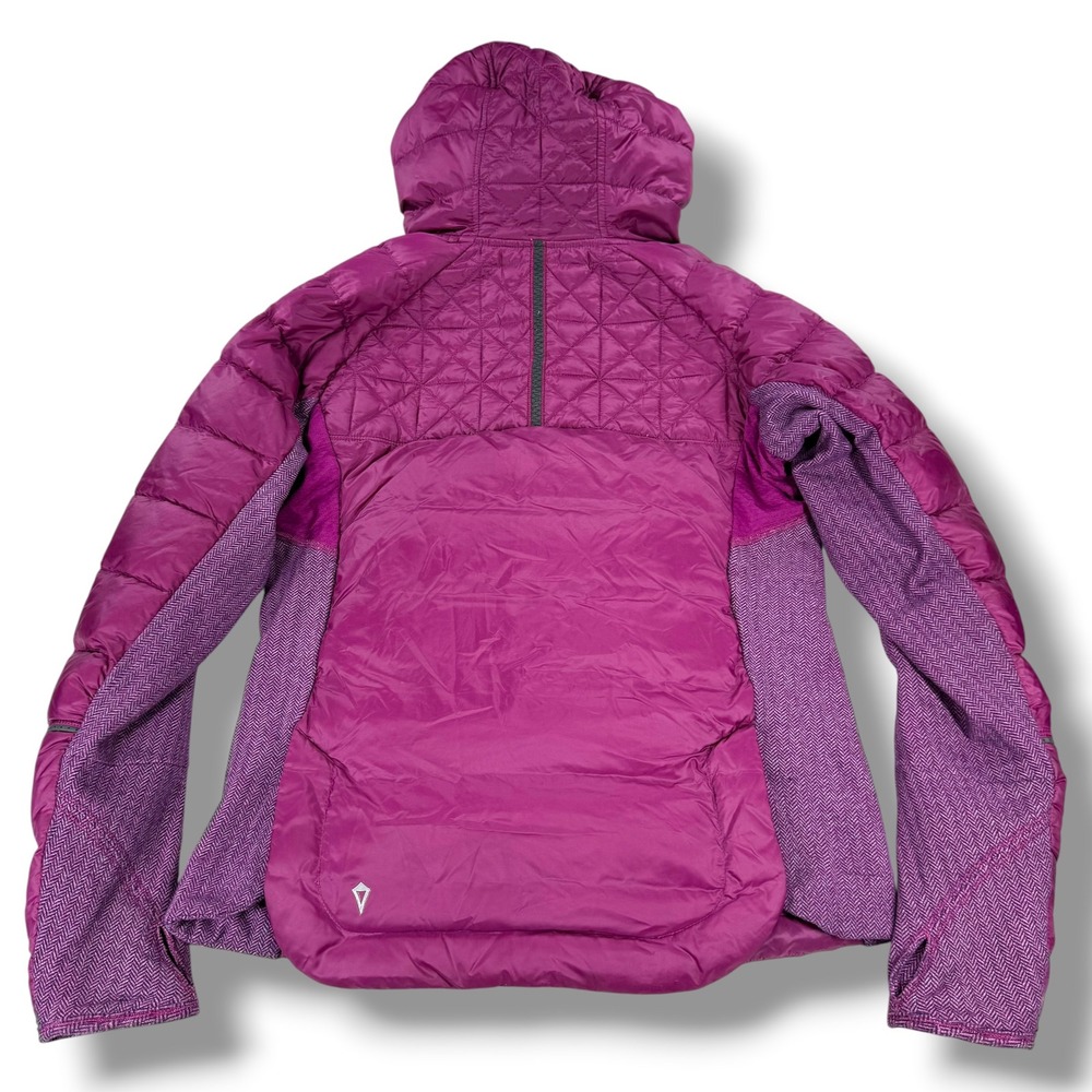 Ivivva (by Lululemon) Up to Snow Good Down Puffer Hooded Jacket Girls 14 Purple - Picture 3 of 15